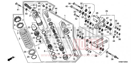 COUSSIN ARRIERE CRF250RA de 2010